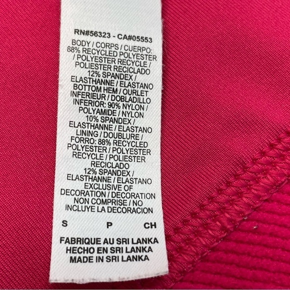 Nike Pro Sports Bra Small Classic Tiger Pink Front  Logo Stretchy  Gym Workout - Picture 6 of 11